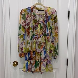 Ark and Co floral ruffle tie dress